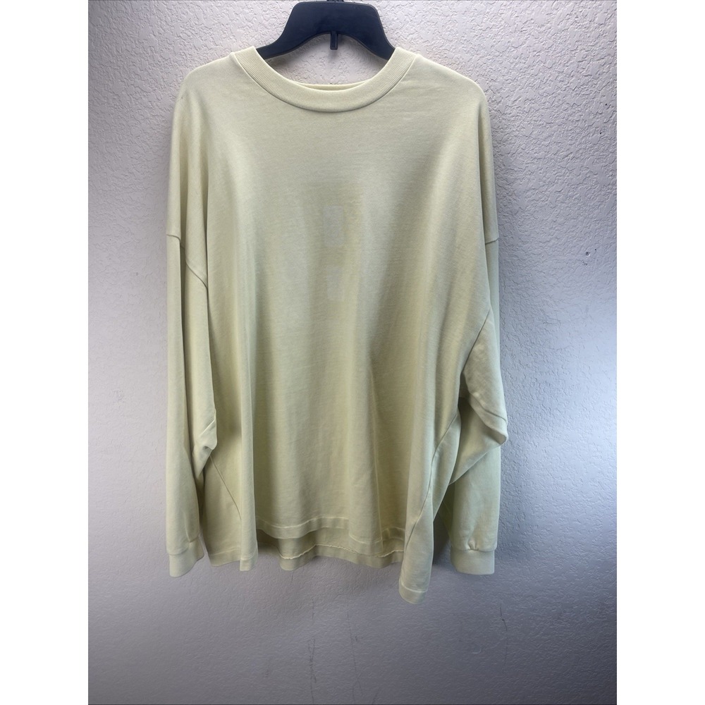 Fear of God Essentials Long Sleeve T-Shirt Yellow Oversized Mens XL